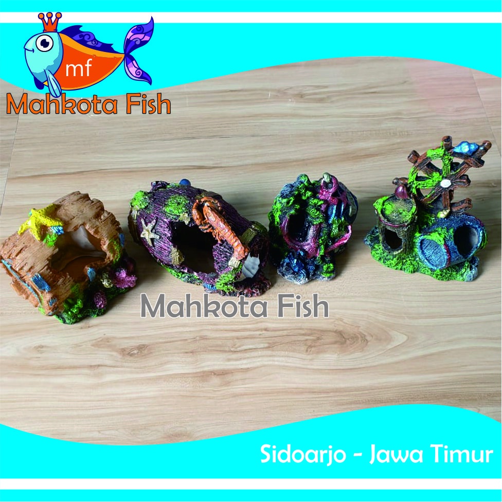 Hiasan Aquarium TONG| Mainan GENTONG Aquarium | Mainan TONG | Hiasan Fiber (GRATIS BUBLE WRAP)