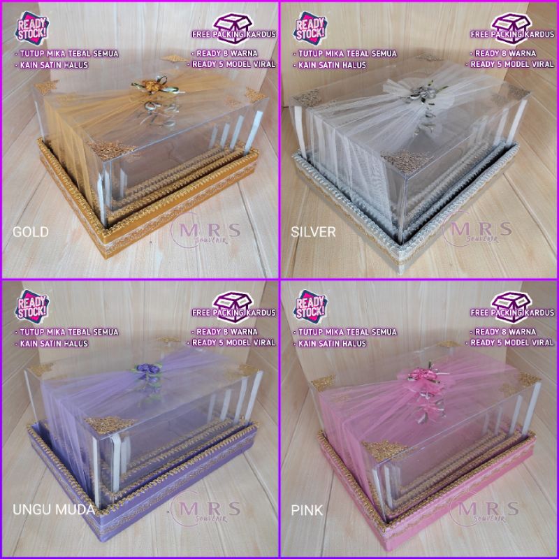 Kotak Seserahan Pernikahan Set Lengkap Isi 4 Box Hantaran Parcel Mika Unik Kekinian