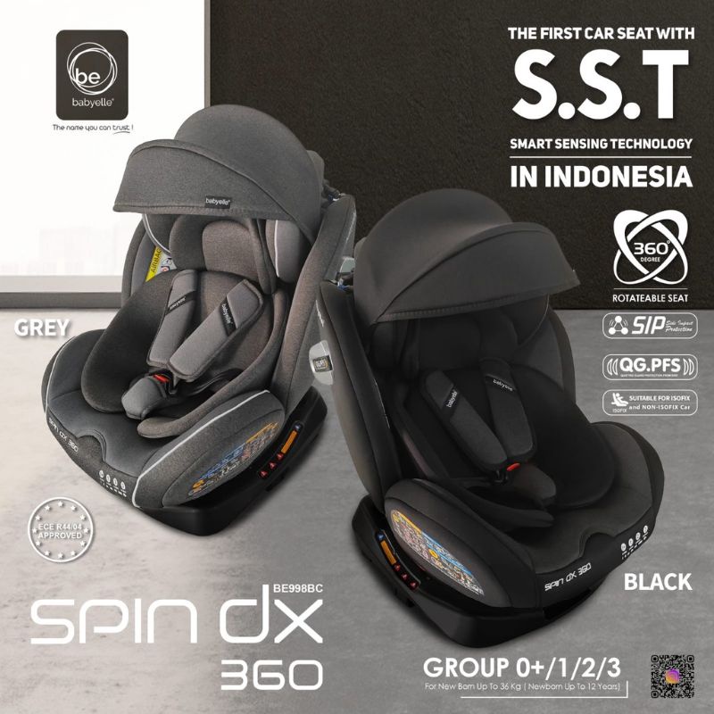 Baby Elle Car Seat BE998 Spin DX 360 Kursi Mobil Bayi