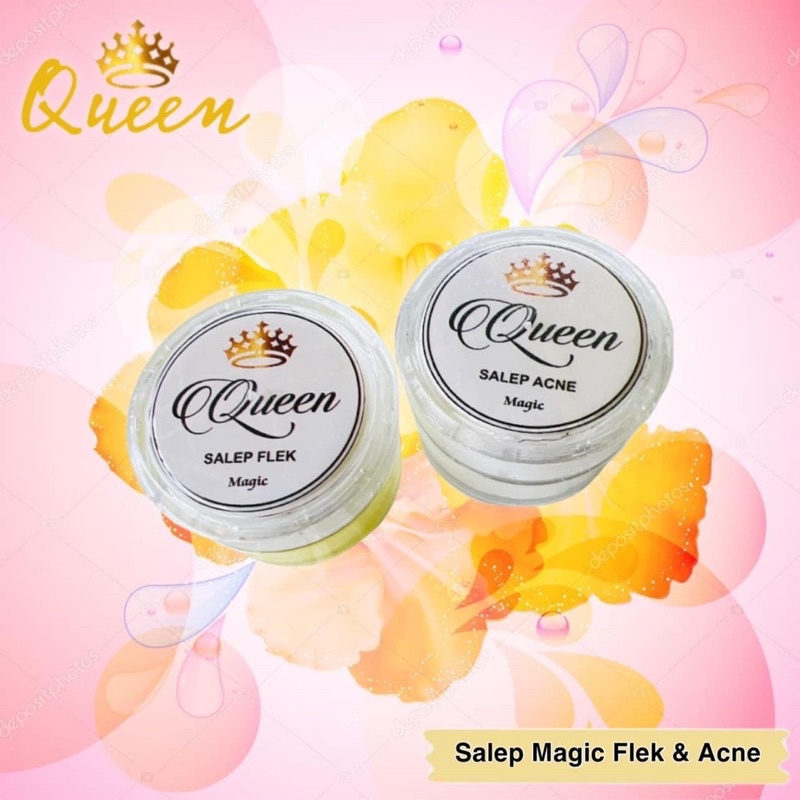 BISA (COD) QUEEN SALEP MAGIC FLEK DAN ACNE