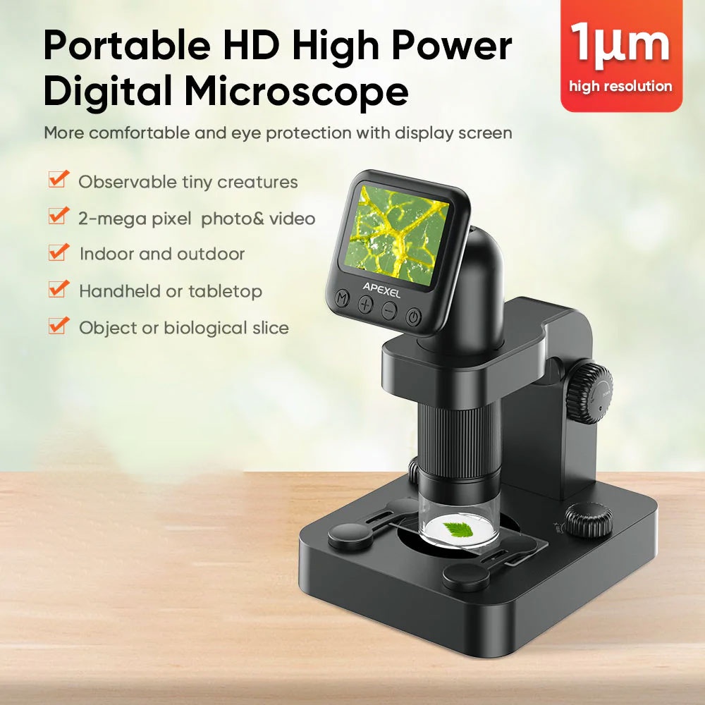 Mikroskop Digital Portable Microscope 1um 1080P Hitam APL-MS003 APEXEL