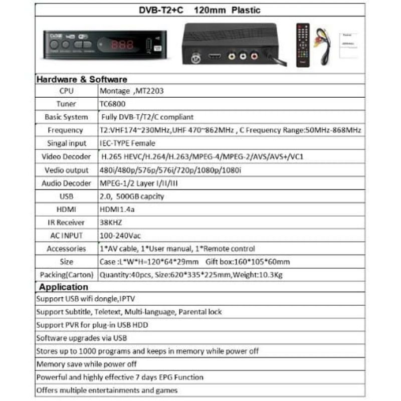 Set Top Box Receiver DVB-T2 Alat Menangkap Siaran Digital