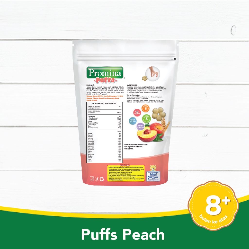 Promina Puffs Peach 15 g x 2 Pcs