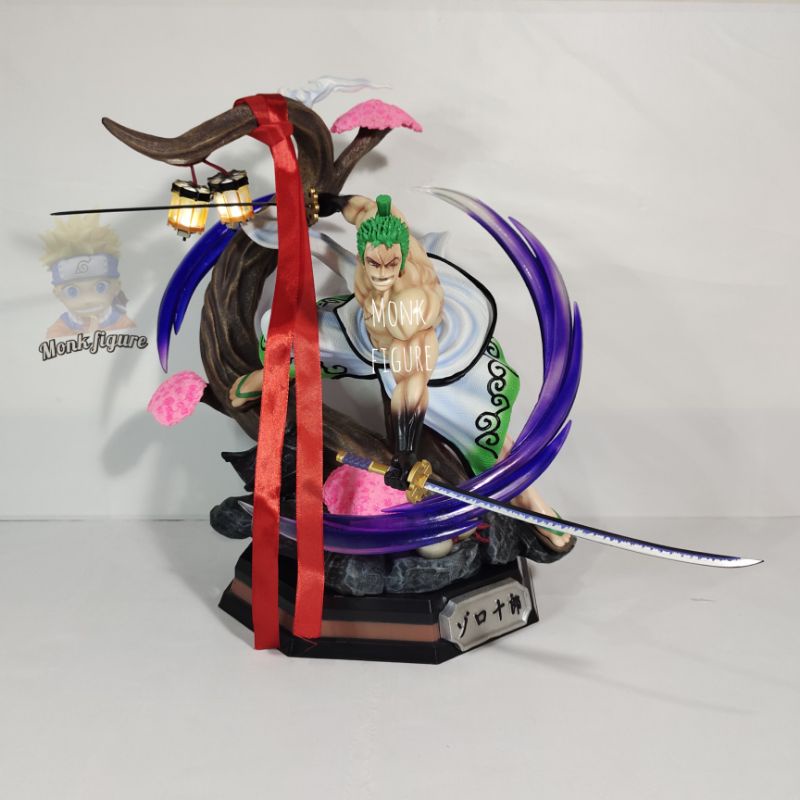 Action Figure One Piece Roronoa Zoro GK 40cm