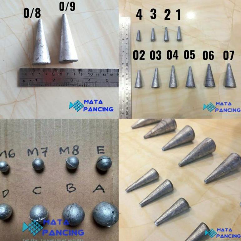 ⇹ 1kg timah pemberat pancing bulat untuk umpan sinker キ