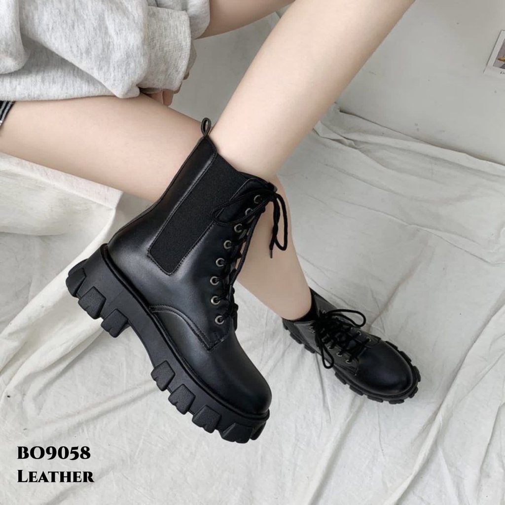 PRF Sepatu Boots Platform Stylish Korea BO9058