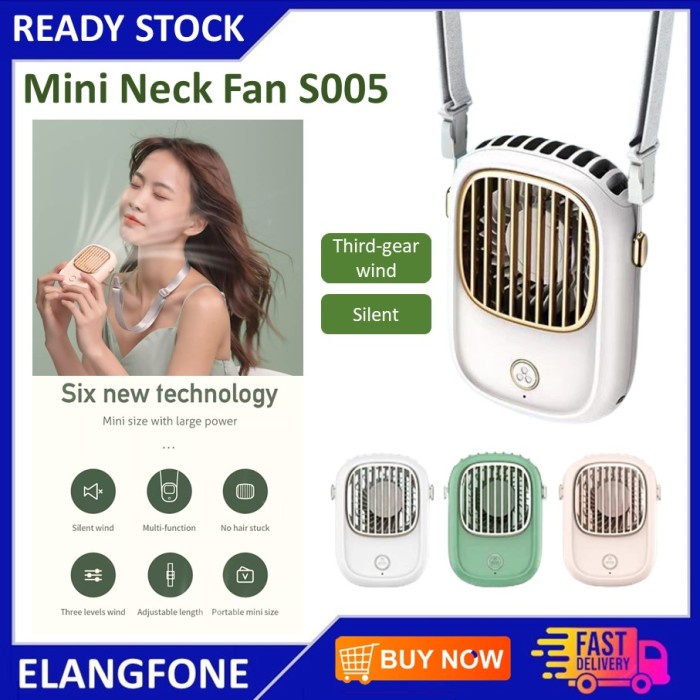 PORTABLE PREMIUM MINI SPORT NECK FAN KIPAS ANGIN GANTUNG LEHER KALUNG