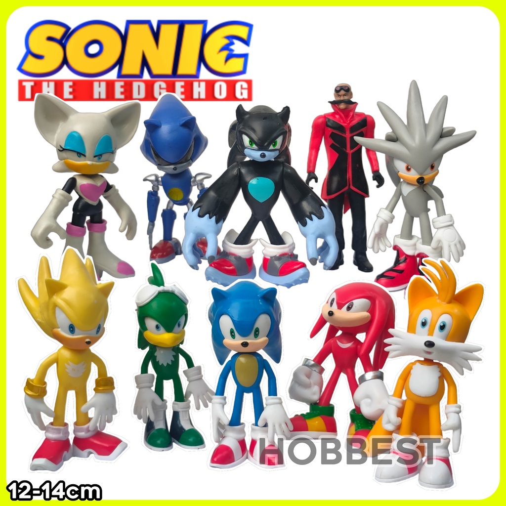 Action Figure SONIC THE HEDGEHOG harga satuan - Miniatur Topper Kue Pajangan Mainan Tails Knuckles R