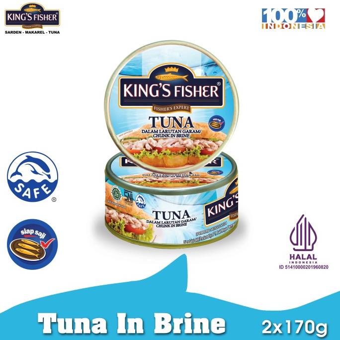 

PAKET 2 PCS KING'S FISHER TUNA KALENG AIR GARAM TUNA IN BRINE 170G