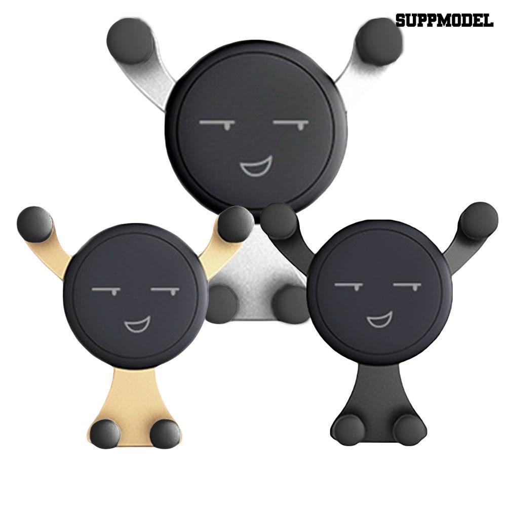 [Auto] Universal Smile Emoticon Klip Ventilasi Udara Mobil Phone Holder Bracket Perlengkapan Kendaraan