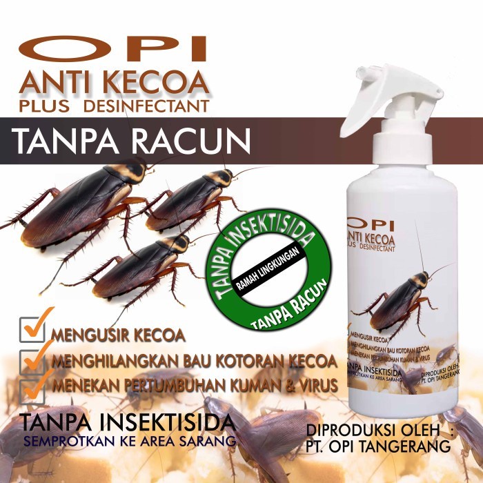 pengusir kecoa spray tanpa isektisida tidak beracun kecoa auto kabur suplayer OPI