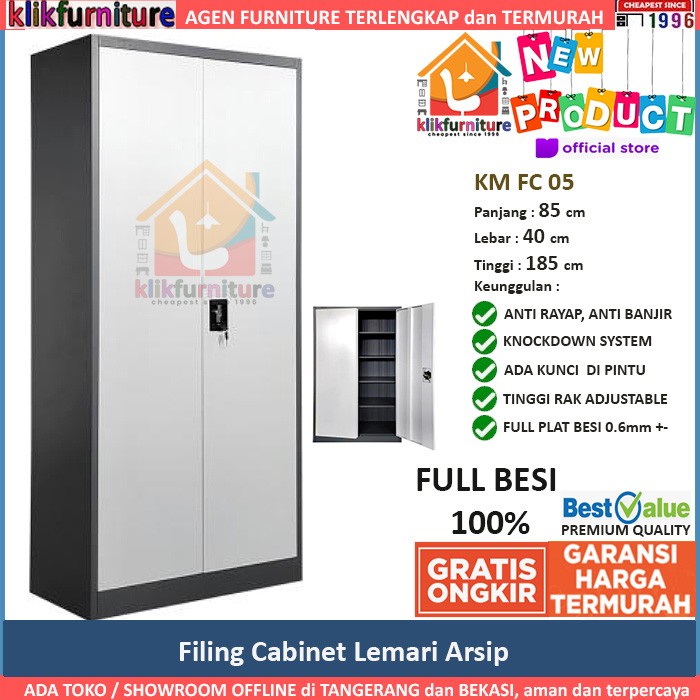 

TERJAMIN Lemari Arsip Filing Cabinet Besi Pintu Besi Plat FC 2002 Code 2151