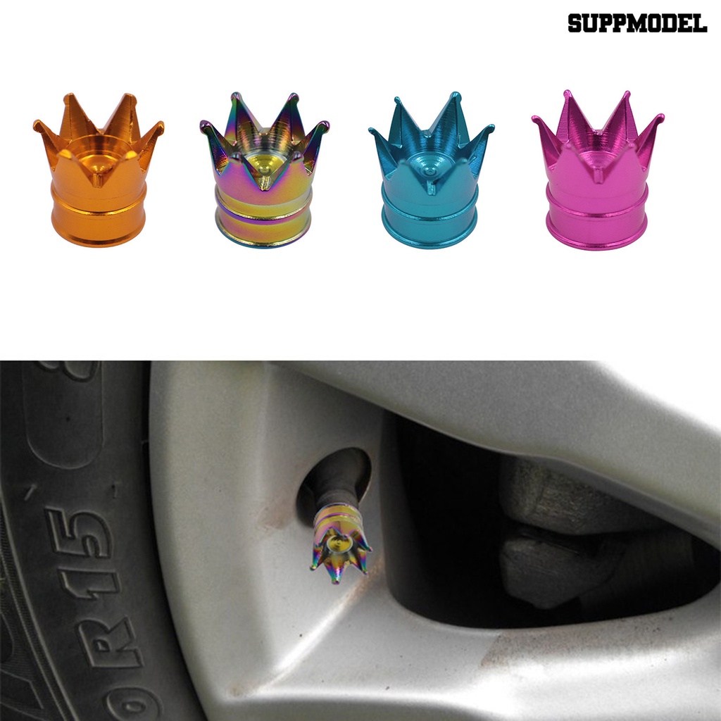 [Auto] Tutup Katup Kedap Udara Pengerjaan Halus Mahkota Styling Shiny Motor Tire Valve Core Cap Untuk Mobil