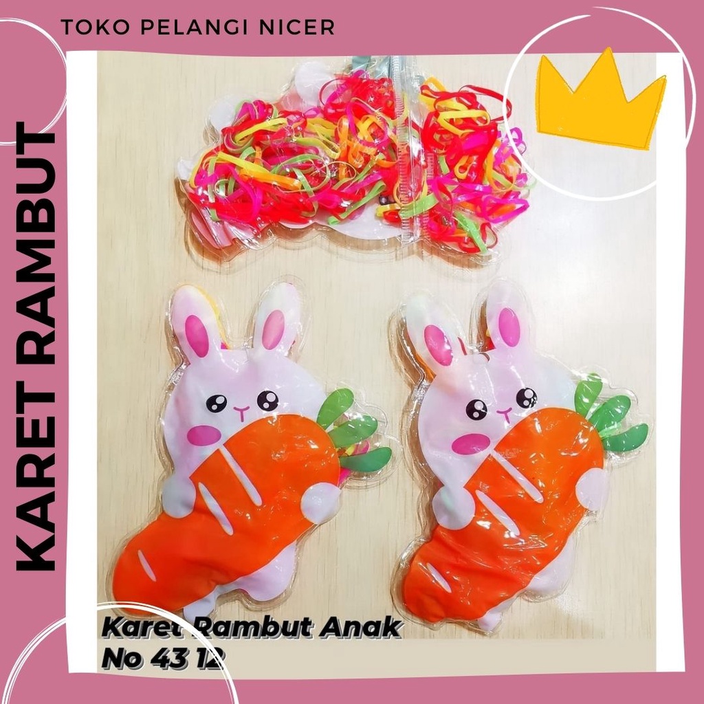 KARET JEPANG WARNA WARNI MURAH  / KARET RAMBUT KEMASAN DOMPET