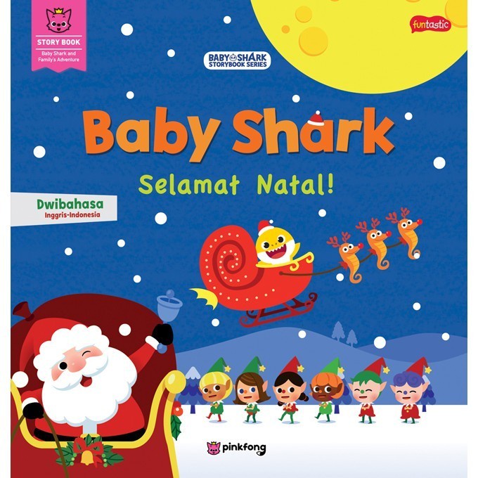 ✿ BISA COD✿ Buku Cerita Anak Pinkfong Baby Shark Orkes Keluarga Shark+Peri gigi+Gr - Natal