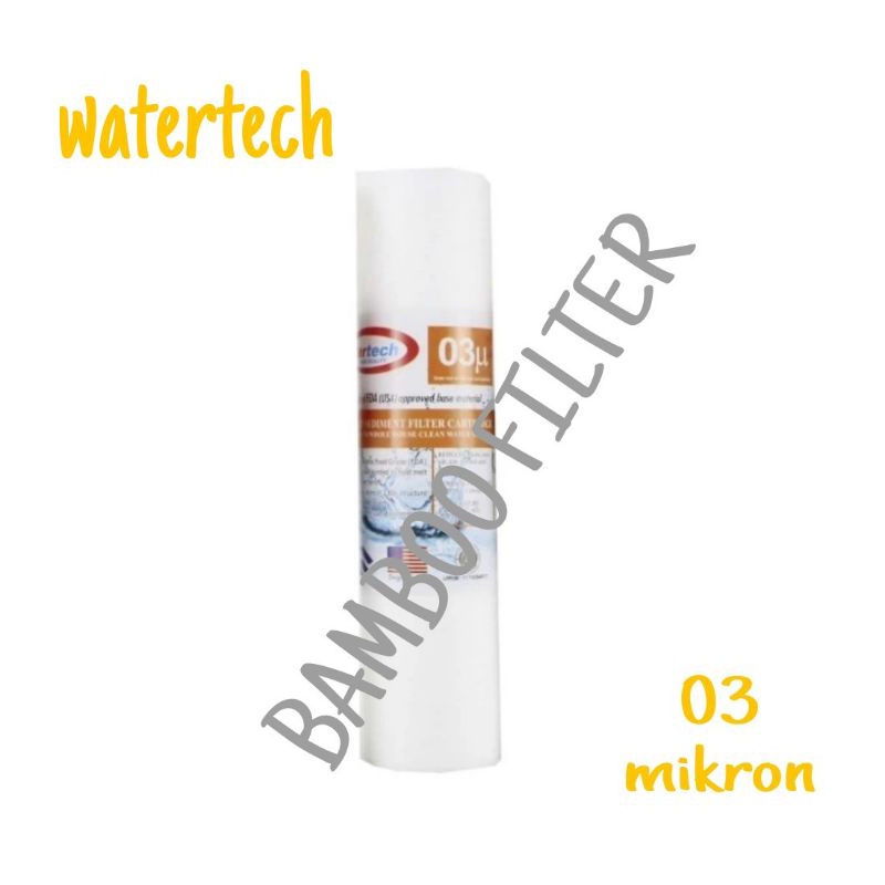 Watertech Cartridge Filter Air 10" 03 Mikron Sedimen PP