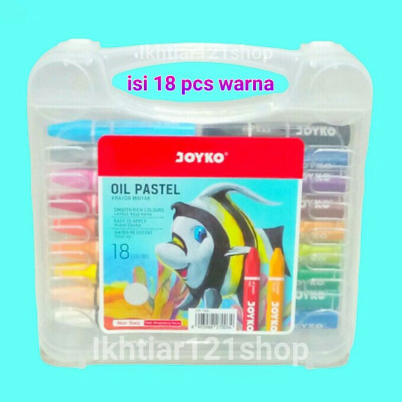 

Crayon Oil Pastel Set/Krayon Minyak Joyko isi 18 Pcs Warna Berkualitas Bagus