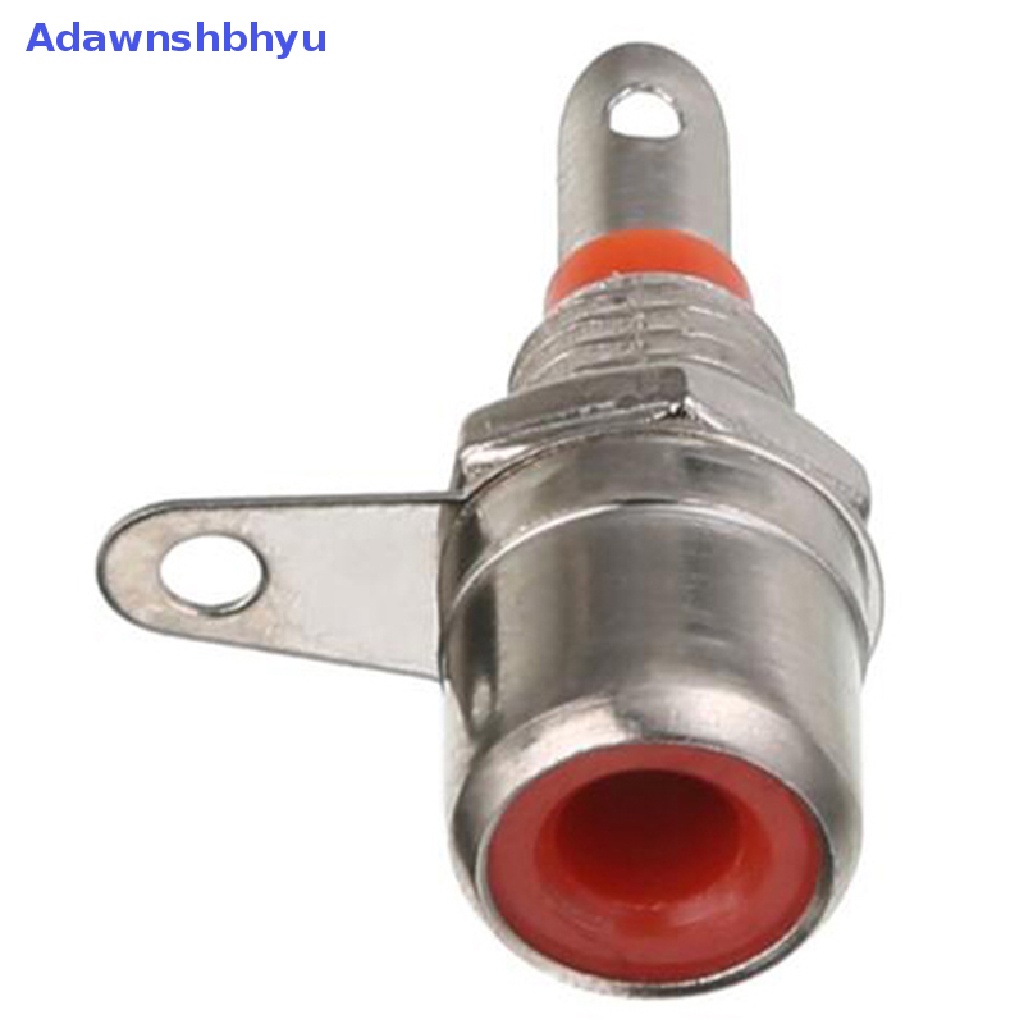 Adhyu 10pcs Merah+10pcs Hitam Konektor Dudukan Panel RCA Female Socket Audio Socket Plug ID