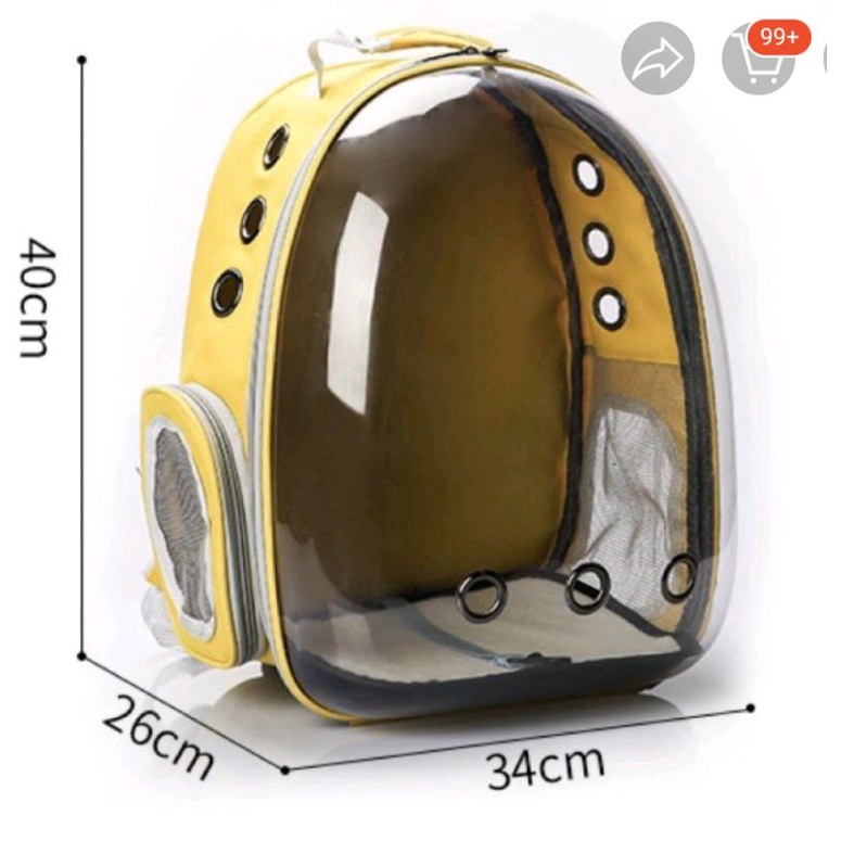 TAS ASTRONOT KUCING ANJING TRANSPARAN TAS RANSEL PETS BAGPACK