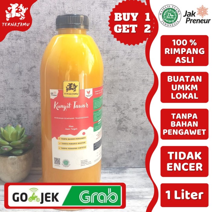 

Jamu Kunyit Asem/Sirih/Tawar 1000 ml - TERNAJAMU - Kunyit Tawar