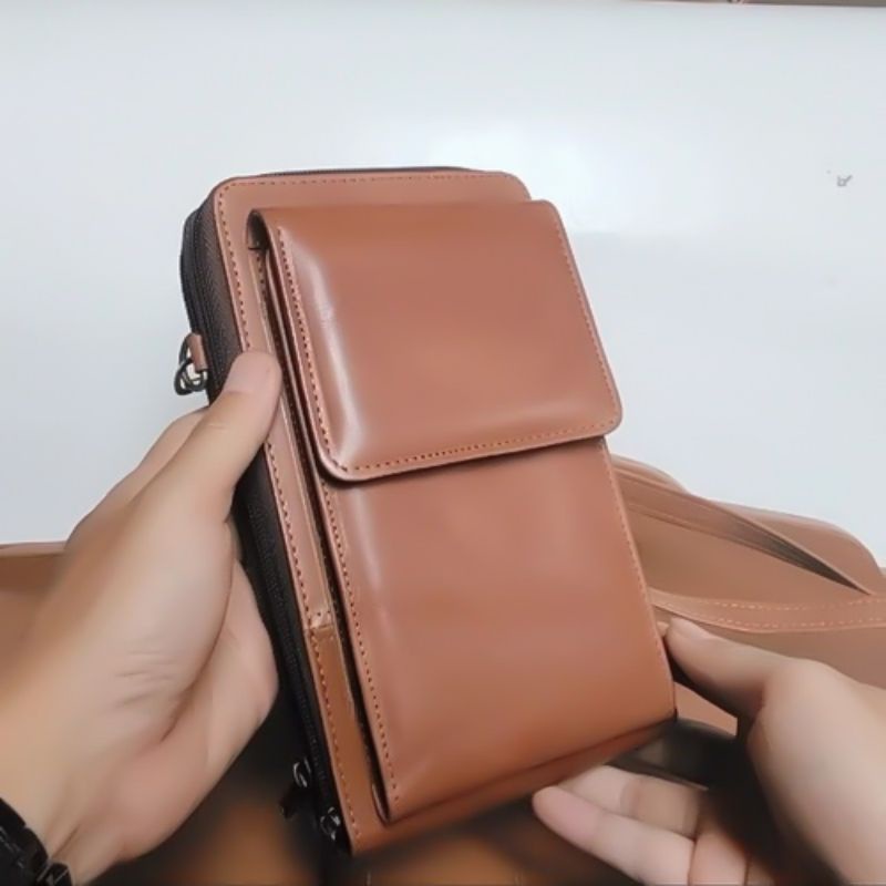 Tas hp selempang cewek kulit asli 100% garut