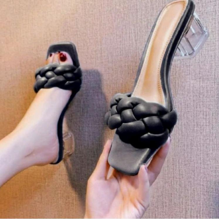 Stok Terbaru HEELS HAK KACA SINDERELA D 02