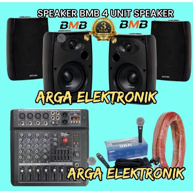 PAKET SPEAKER BMB 4 UNIT PAKET CAFE AULA ORIGINAL