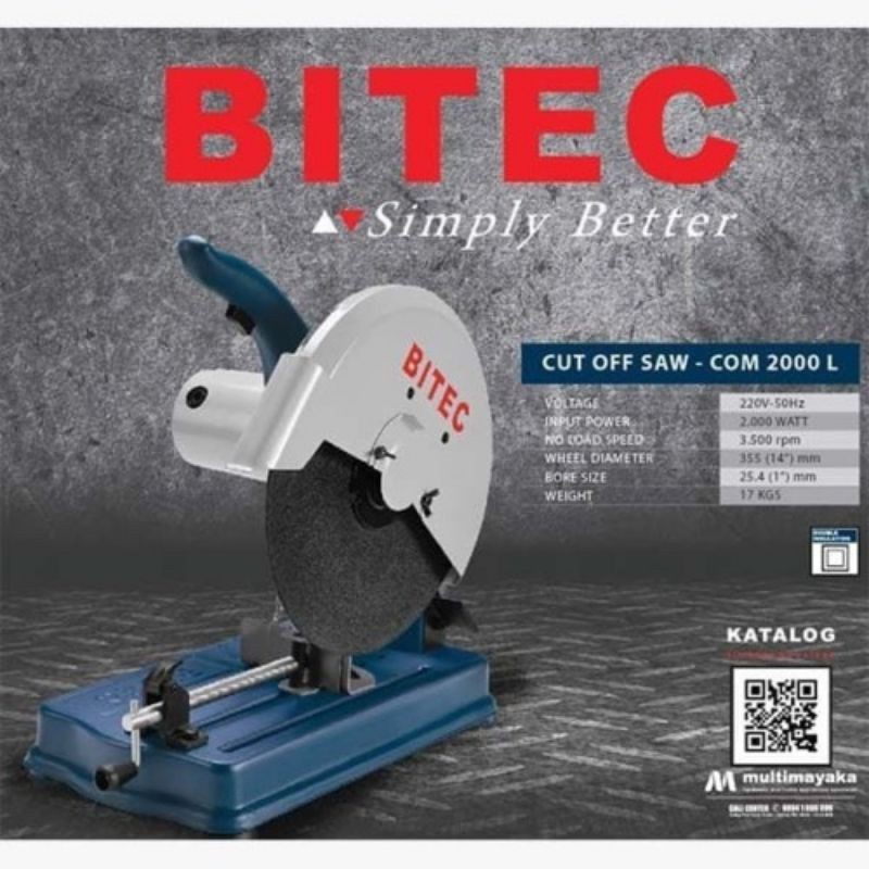 bitec com 2000 mesin cut off saw mesin potong besi 14 inch