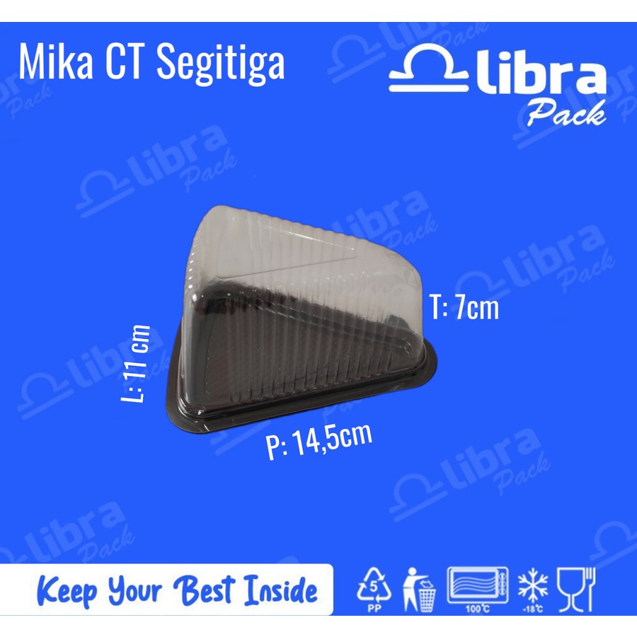50 Pcs - Mika Cake Tray Segitiga Pack / Mika Kue Segitiga Mika Cake Mini