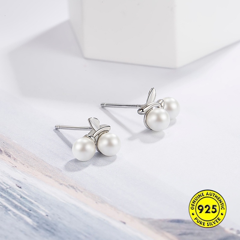 Anting Cherry Mutiara Shell Perempuan Manis Lucu U1423