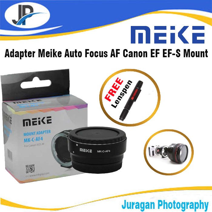 Adapter Adapter Meike Auto Focus Af Canon Ef Ef-S Mount Lens To Eos M Ef-M