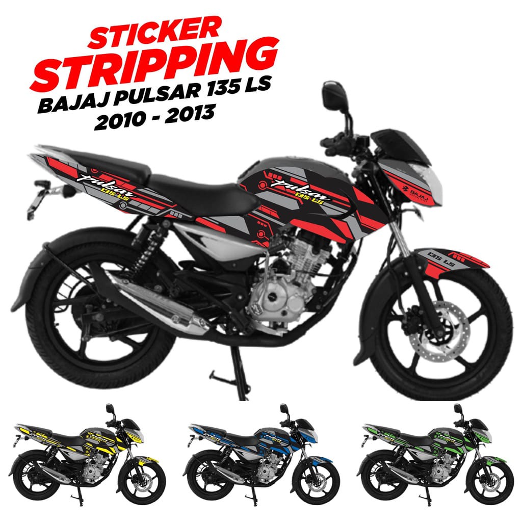 Stiker Striping Decal Bajaj Pulsar 135 LS Semifullbody Variasi QLA02 DOFF Semua Ready COD Packing am