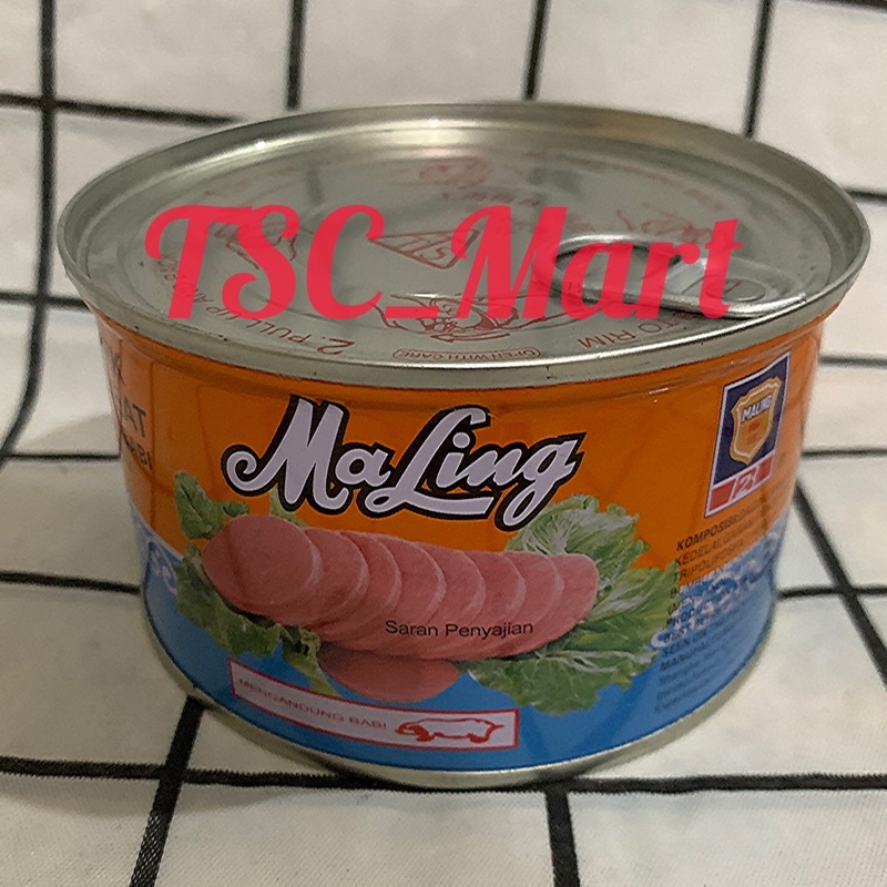 

Ma ling Daging Babi 397gr Maling Canned Pork MaLing Luncheon Pork Meat Maling Babi Ma Ling Luncheon