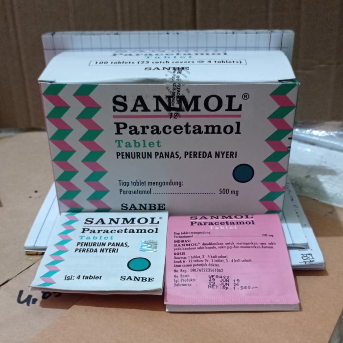sanmol paracetamol 500mg [1box 100 tablet]