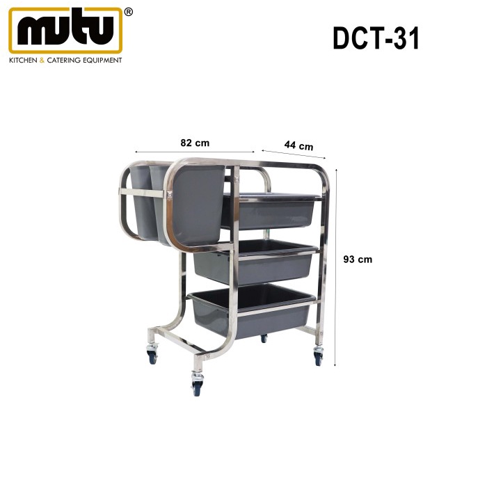 MUTU DCT-31 Dish Collecting Trolley / Troli Pengangkut Piring Kotor