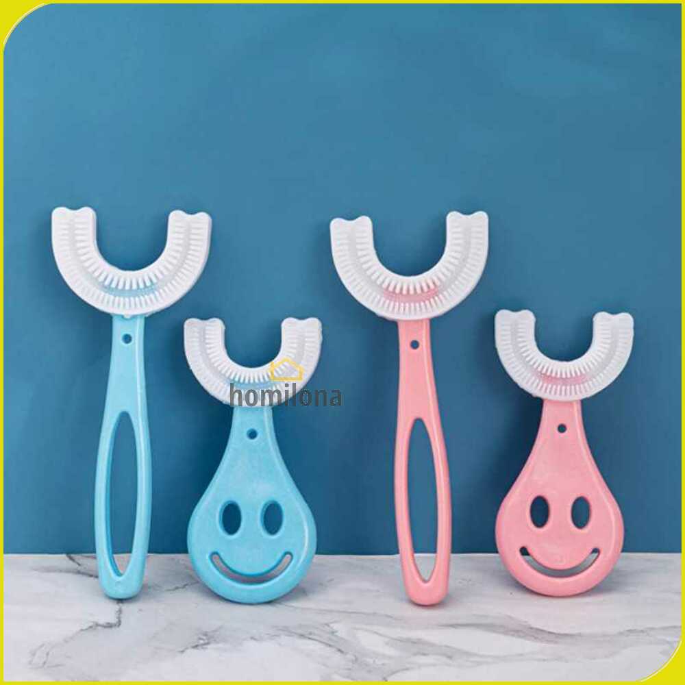 Macroupta Sikat Gigi Bayi Toothbrush U-Shaped Teether Silicone - T12