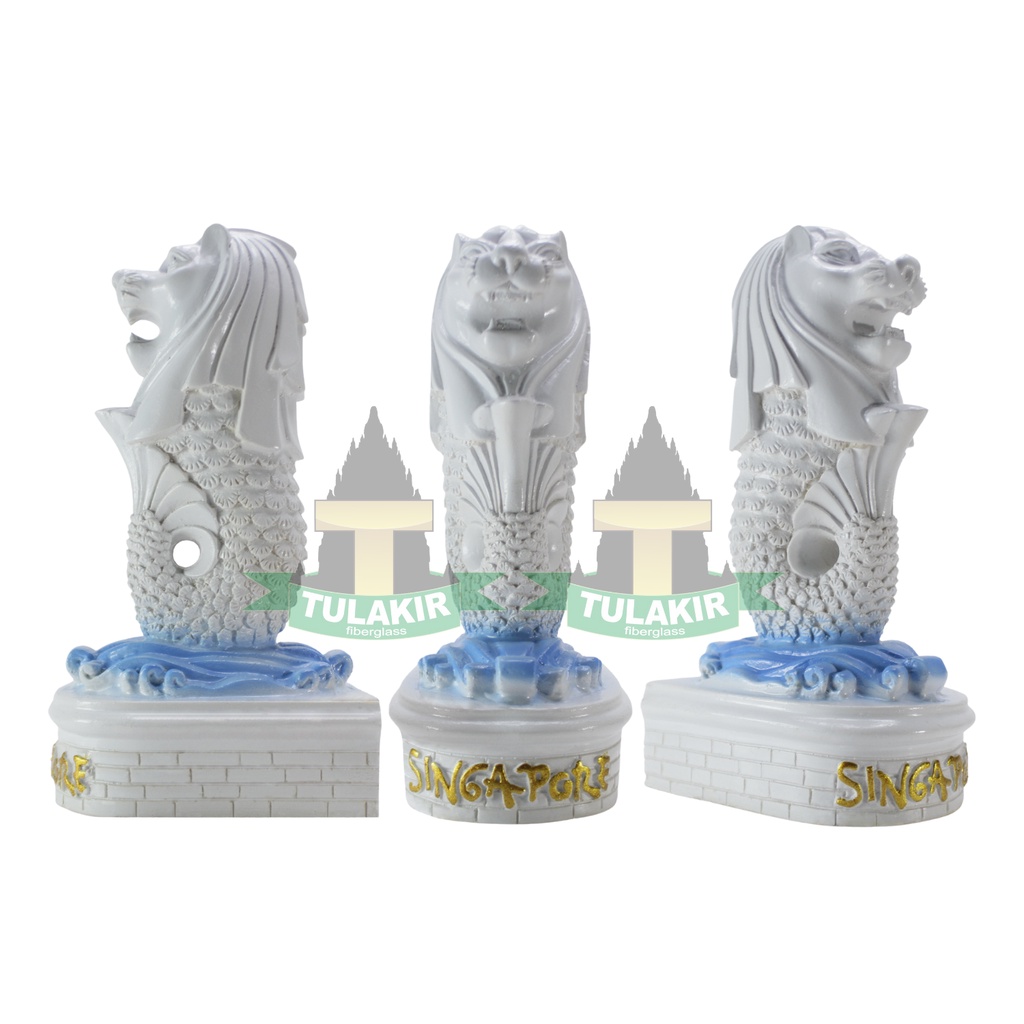 Miniatur Hiasan Merlion Singapura Tulakir Fiberglass