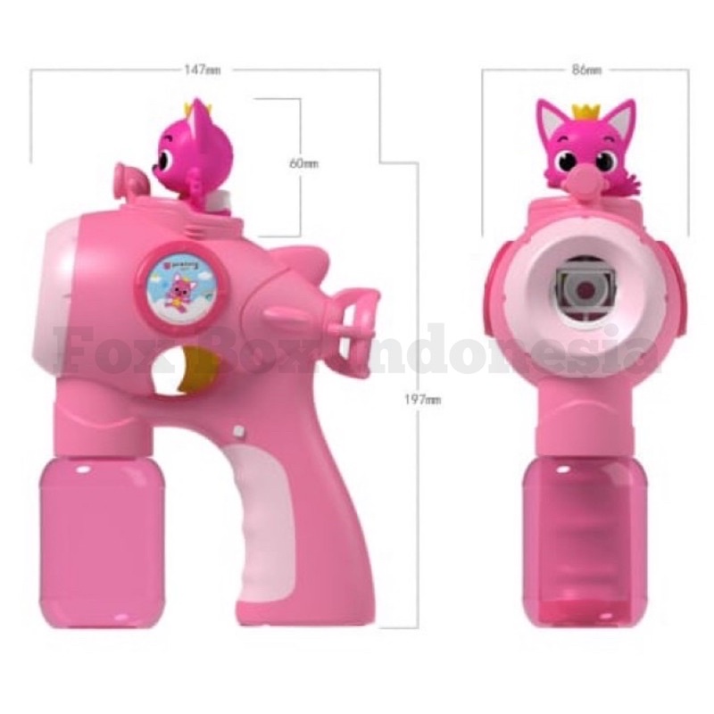 [PALING MURAH] Bubble Gun Karakter dengan Musik - Mainan Pistol Gelembung Sabun Anak - Pink Fong Baby Shark PJ Mask - Fox Box Indonesia