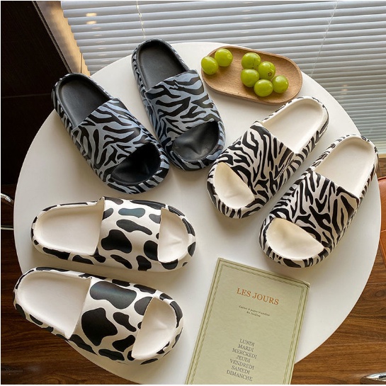 Sandal Rumah Wanita Pria Bermotif Corak Import Fashion Korea Jepang Motif Loreng / Sendal Selop Wani