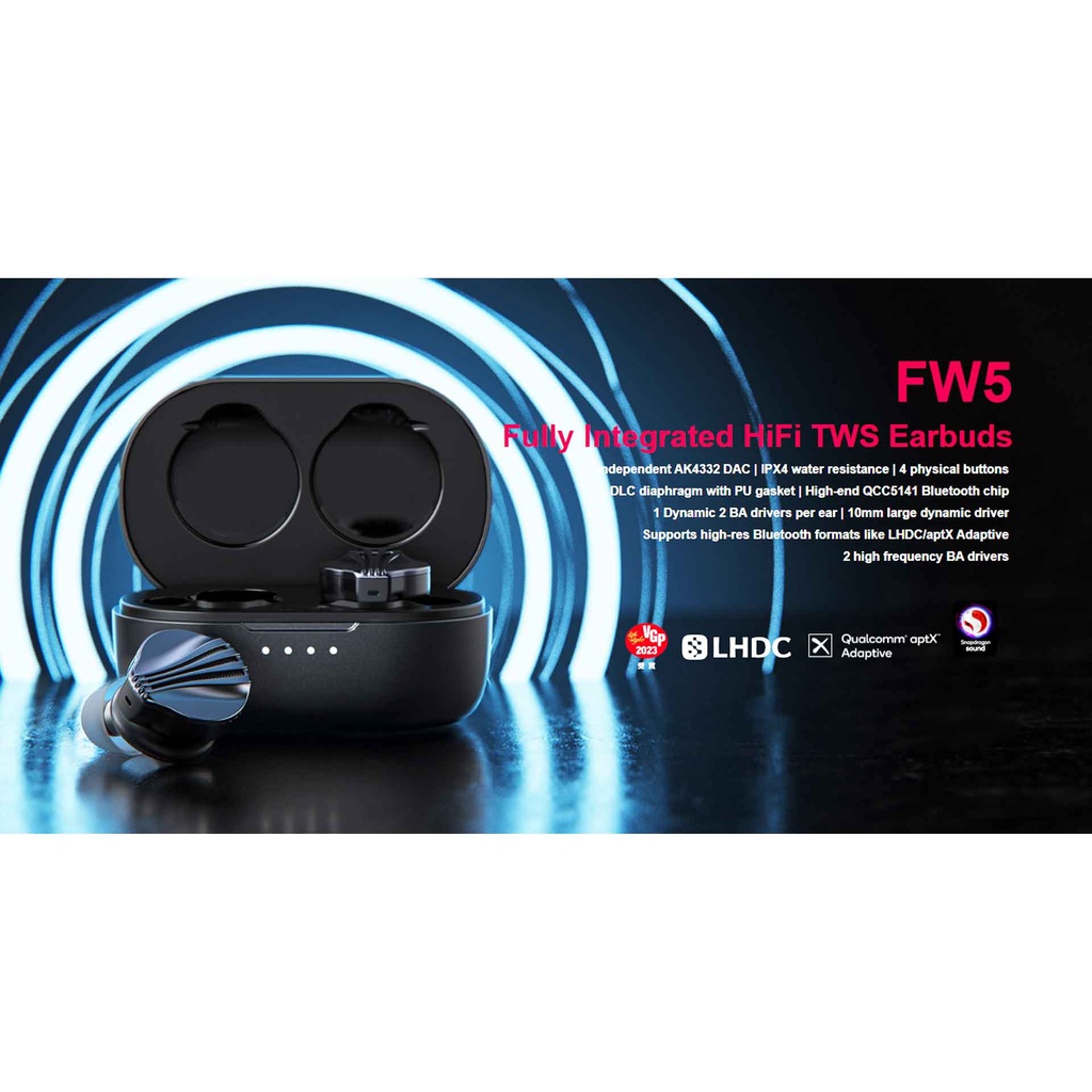 FiiO FW5 FW 5 Hi-Fi HiFi True Wireless TWS Earbuds Earphone