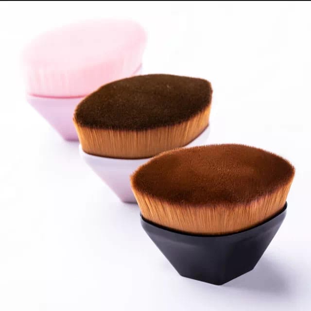 Alibaba1688 Kuas Bedak High Quality / Powder Brush Brush Gagang Pendek / Brush Bedak Tabur / Kabuki Brush Real Pict