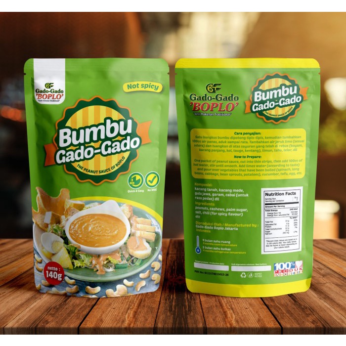 

Bumbu Gado-Gado Boplo 120 gr - Tidak Pedas