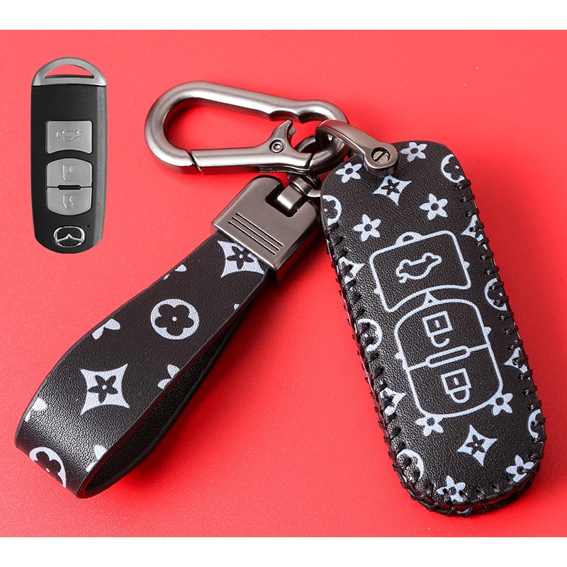 Keyless Remote Car key Leather Protection Cover Casing key case Untuk Mazda CX-30 CX-8 Mazda3 CX-3 CX-9 Mazda6 CX-5