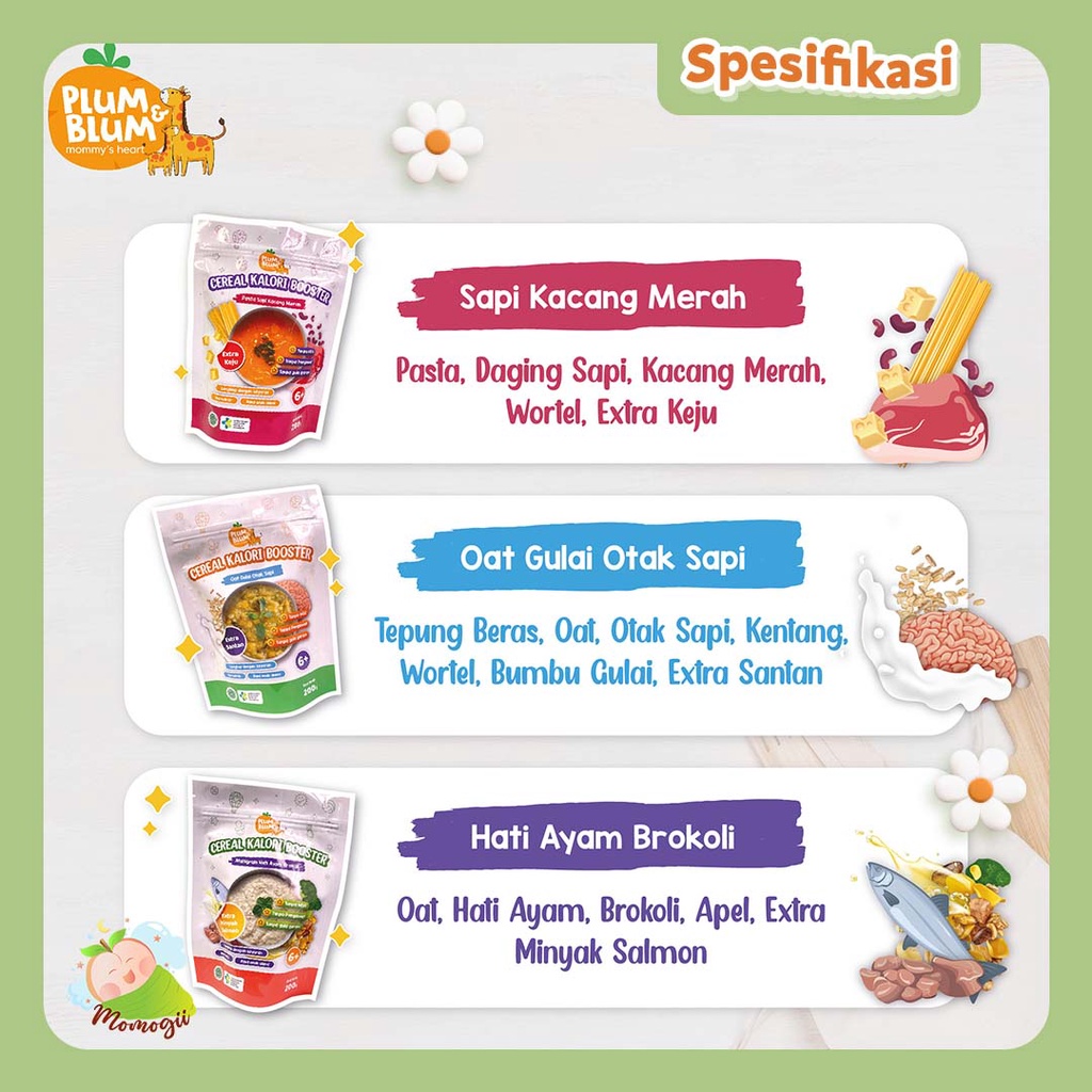 MOMOGII Plum &amp; Blum Cereal Mpasi Gizi Lengkap - 1 Pouch