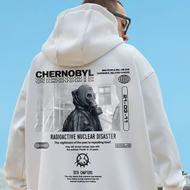 Sweater Hoodie CHERNOBYL Jumper Pria Wanita Bahan Fleece Tebal Ukuran S M L XL XXL XXXL