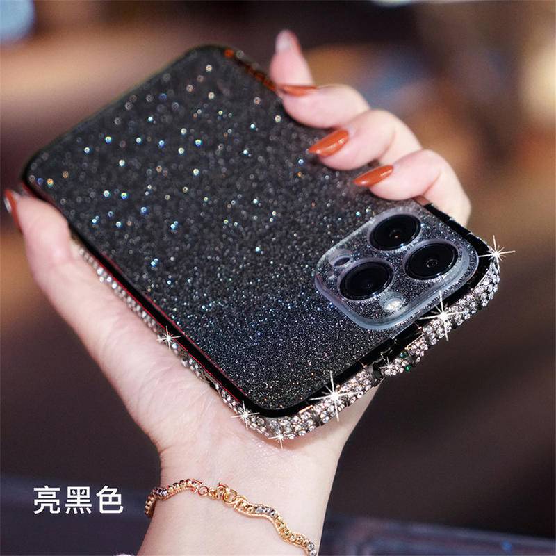 IPHONE Casing Bumper Bahan Metal Berlian Berkilau Untuk Iphone14 13 12 11 Pro Max Plus Case Bling Cover Untuk Iphone12 Casing Mini iPhone14Plus