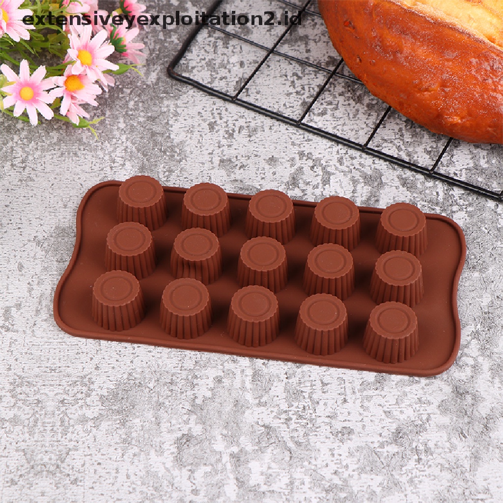 {NEW} Cetakan Silikon Rongga 15cetakan Coklat Alat Dekorag Kue Aksesoris Dapur.