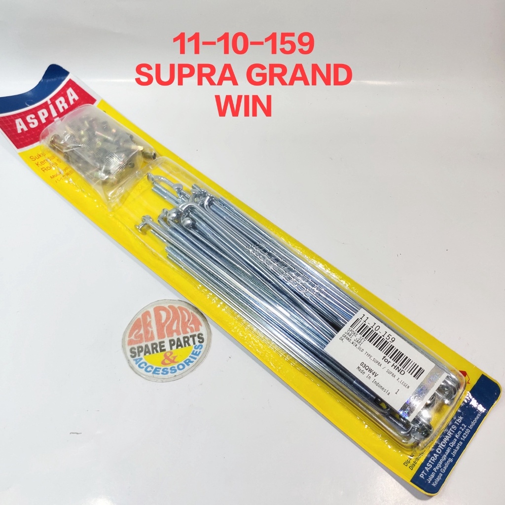 Jari ruji 159 Depan Grand Legenda supra tromol win C70