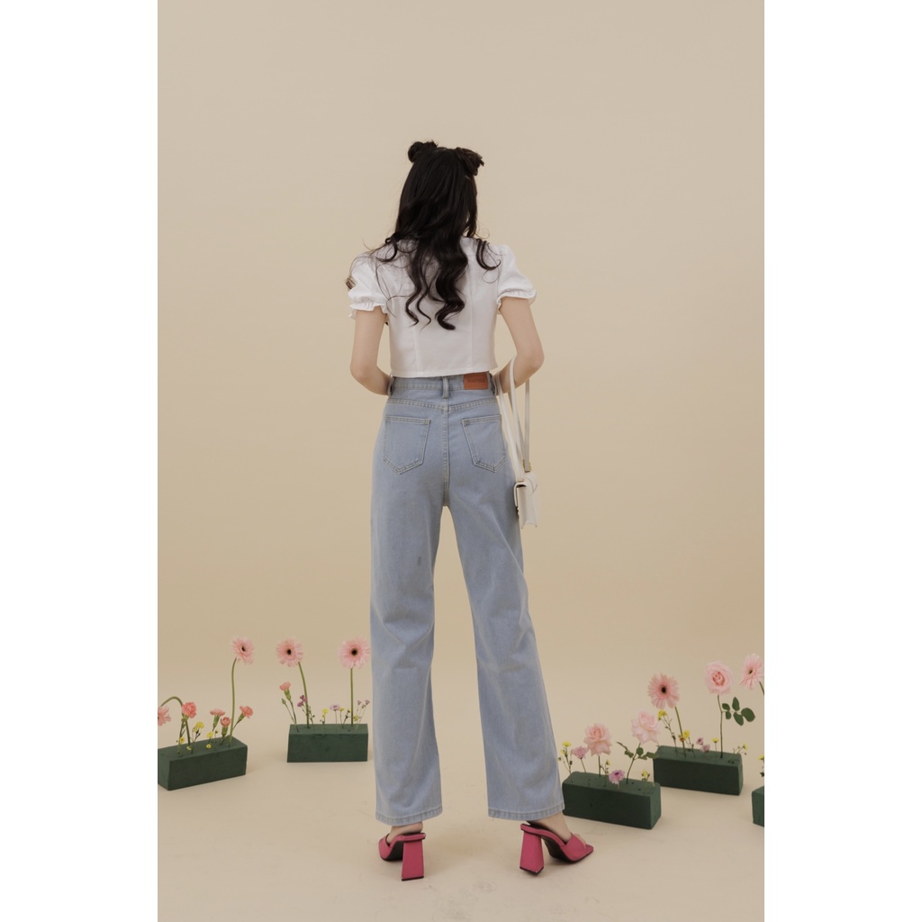 [ Marveile ] Collins Highwaist Cullote Jeans / Korean Jeans Wanita