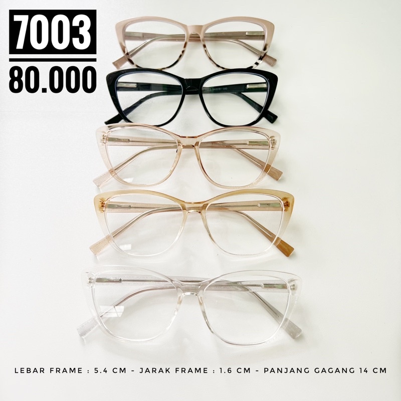 PAKET FRAME+LENSA MINUS | KACAMATA MINUS SILINDER PLUS OPTIK TERBARU KODE 7003